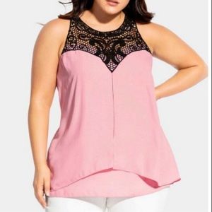 Lace Neck Dressy Tank